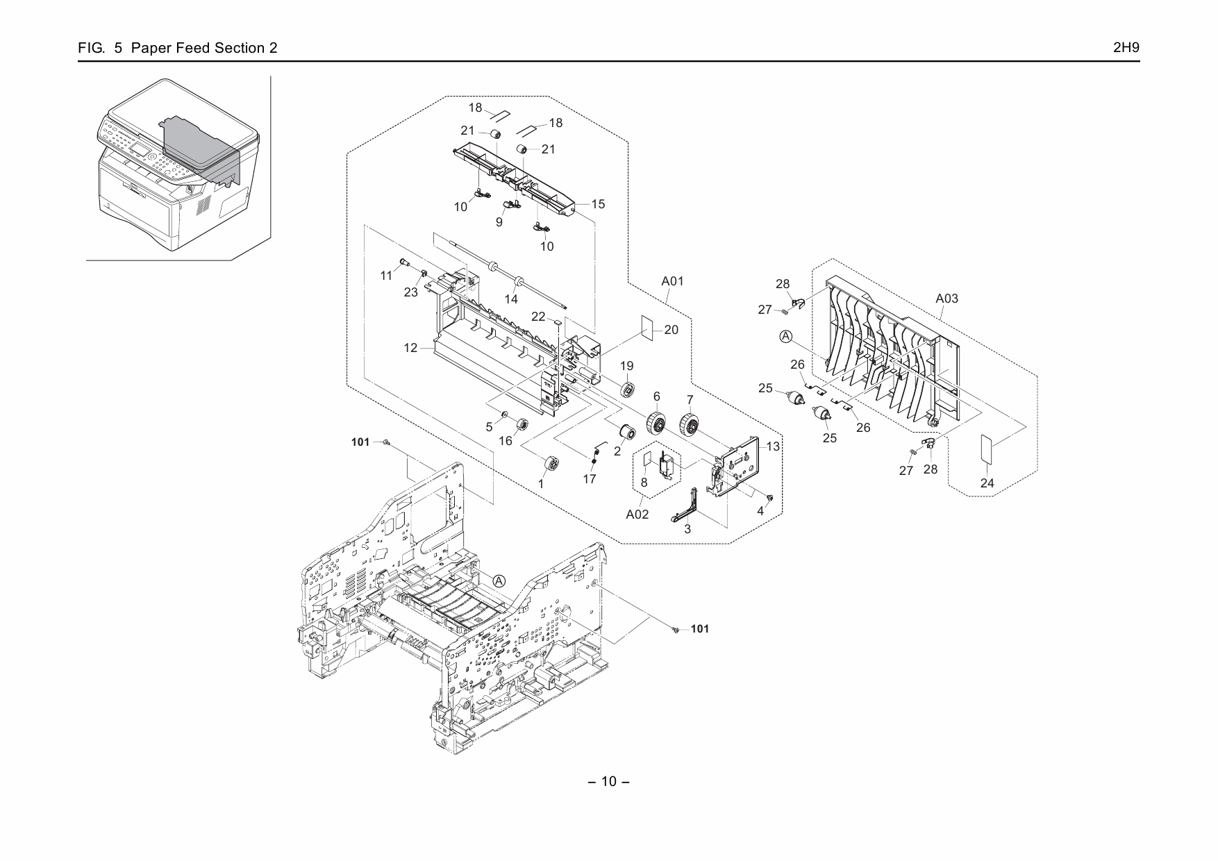 KYOCERA MFP FS-1028MFP DP-110 Parts Manual-4